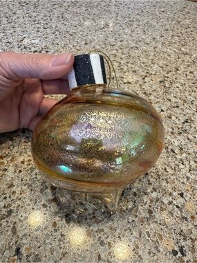 MacKenzie-Childs Iridescent Gold Glass Holiday Ornament
